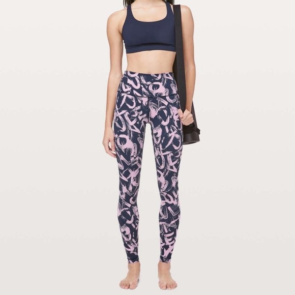 🍋 2 for! Lululemon Wunder Under High Rise Tight Luxtreme Tank Top pop graffiti - Picture 5 of 8